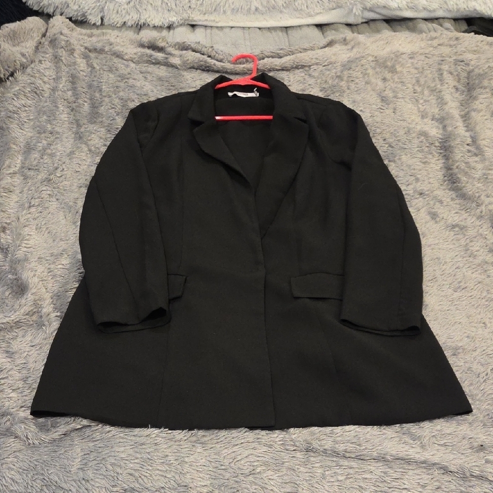 JustFab Women's Black Blazer Jacket Size L!